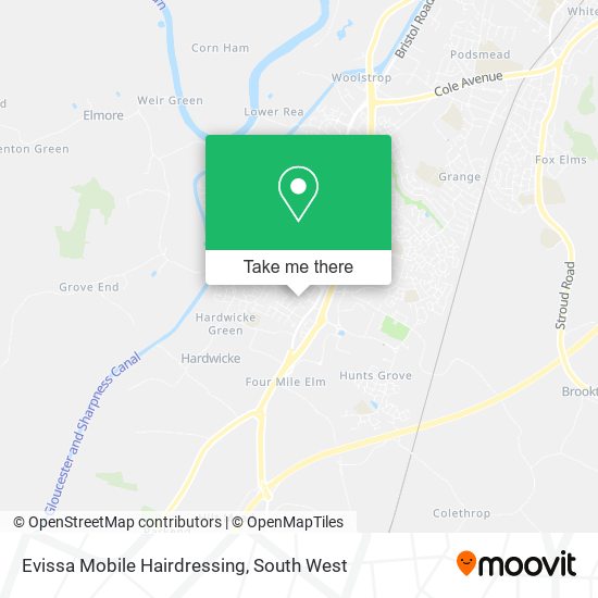 Evissa Mobile Hairdressing map