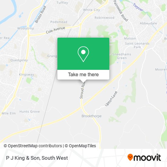 P J King & Son map
