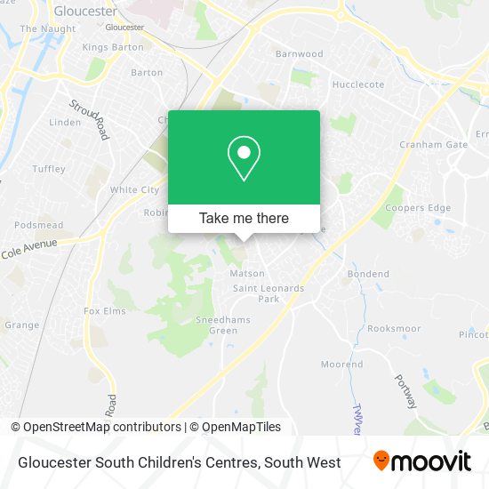 Gloucester South Children's Centres map