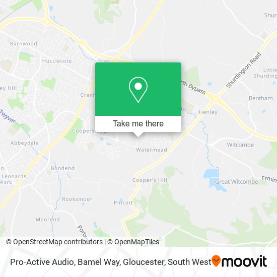 Pro-Active Audio, Bamel Way, Gloucester map