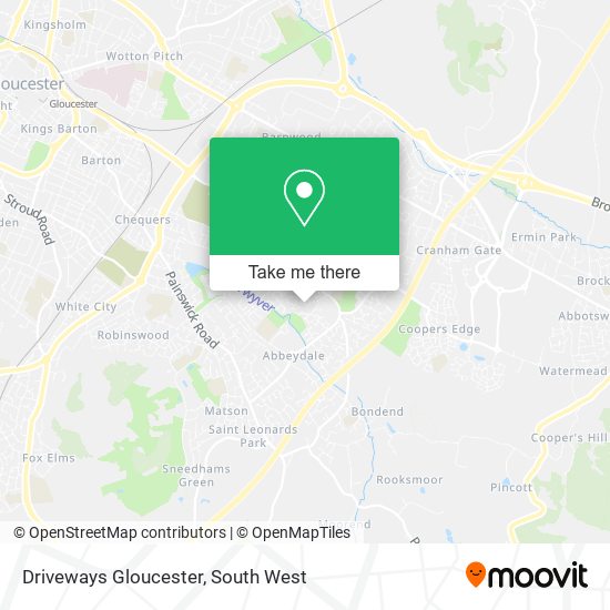 Driveways Gloucester map