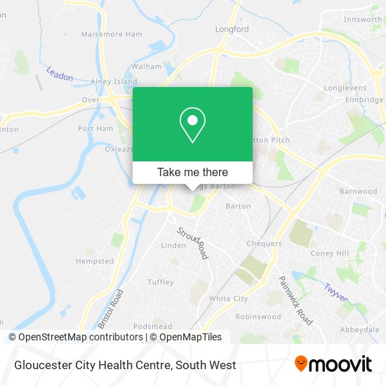 Gloucester City Health Centre map