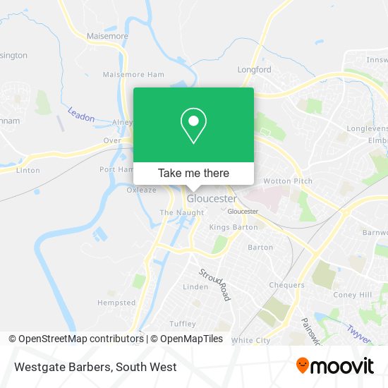 Westgate Barbers map