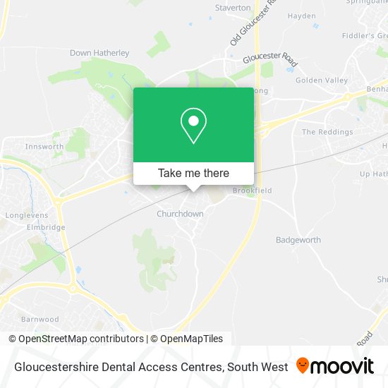 Gloucestershire Dental Access Centres map