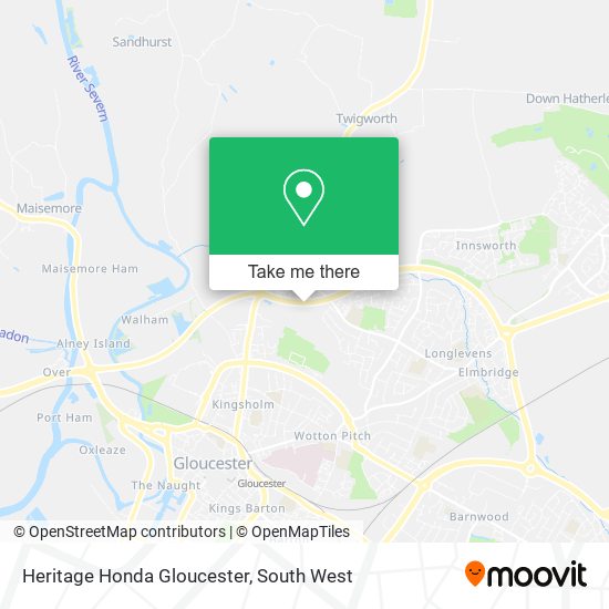 Heritage Honda Gloucester map