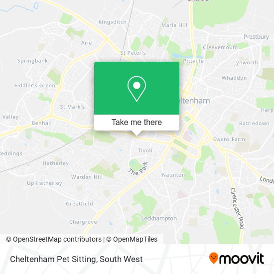 Cheltenham Pet Sitting map