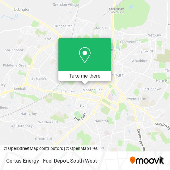 Certas Energy - Fuel Depot map