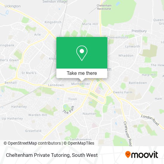 Cheltenham Private Tutoring map