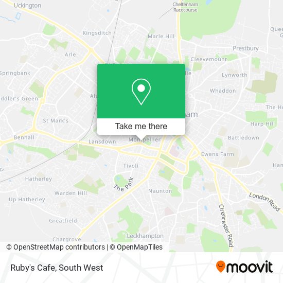 Ruby's Cafe map