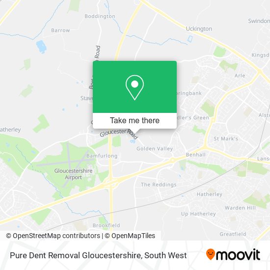 Pure Dent Removal Gloucestershire map