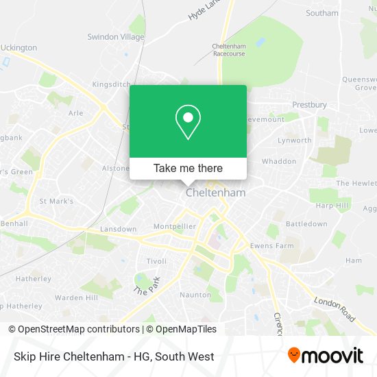 Skip Hire Cheltenham - HG map