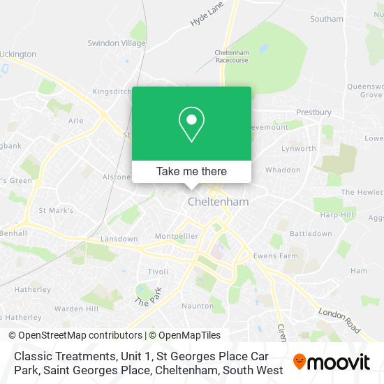 Classic Treatments, Unit 1, St Georges Place Car Park, Saint Georges Place, Cheltenham map