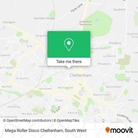 Mega Roller Disco Cheltenham map