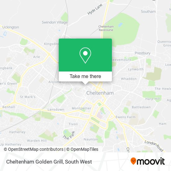 Cheltenham Golden Grill map