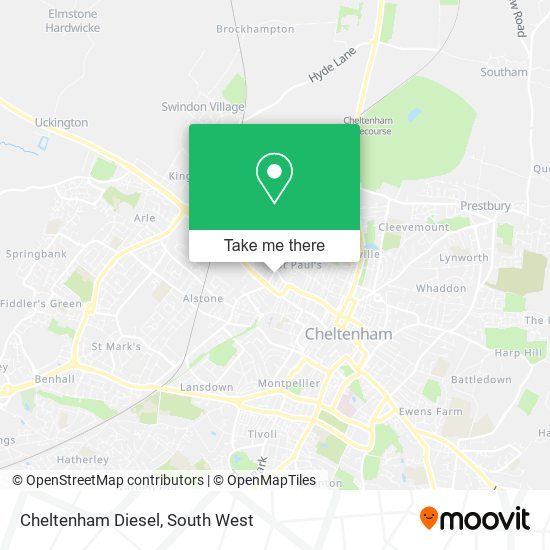 Cheltenham Diesel map