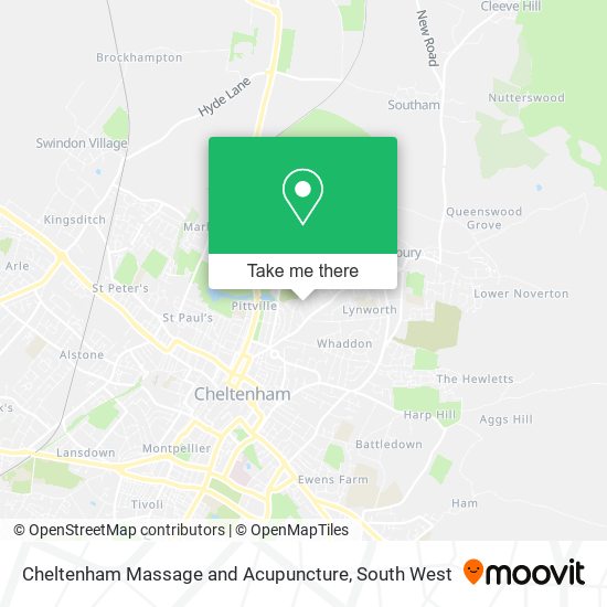 Cheltenham Massage and Acupuncture map