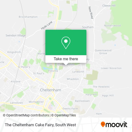 The Cheltenham Cake Fairy map