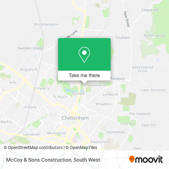 McCoy & Sons Construction map