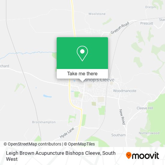 Leigh Brown Acupuncture Bishops Cleeve map