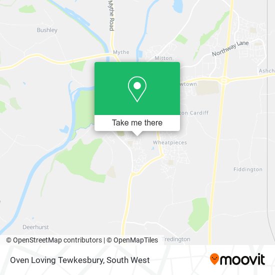 Oven Loving Tewkesbury map