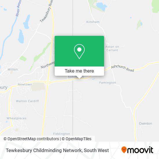 Tewkesbury Childminding Network map