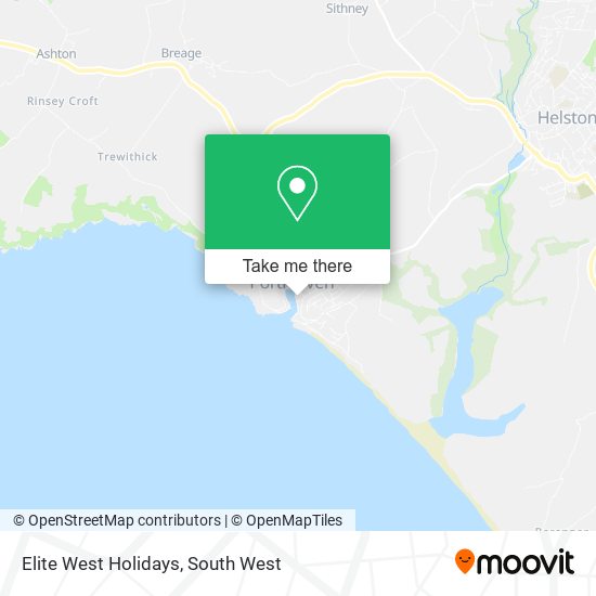 Elite West Holidays map