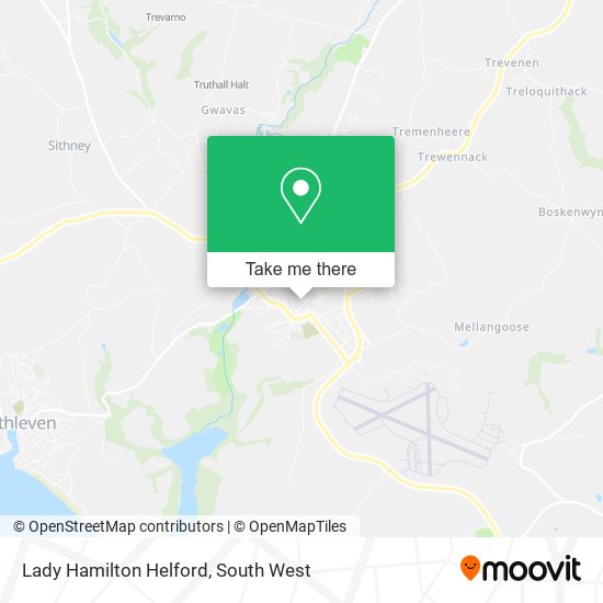 Lady Hamilton Helford map