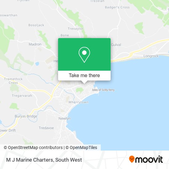 M J Marine Charters map