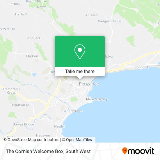 The Cornish Welcome Box map