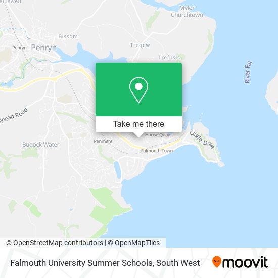 Falmouth University Summer Schools map