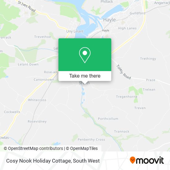 Cosy Nook Holiday Cottage map