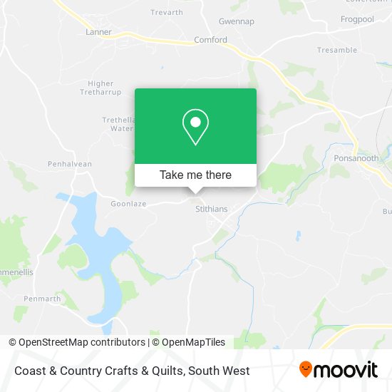 Coast & Country Crafts & Quilts map