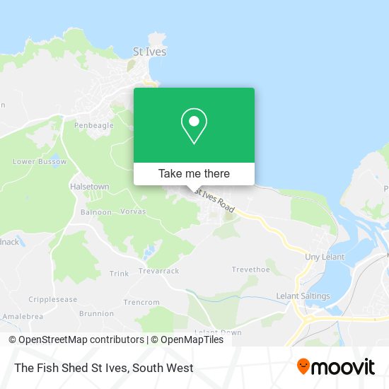 The Fish Shed St Ives map