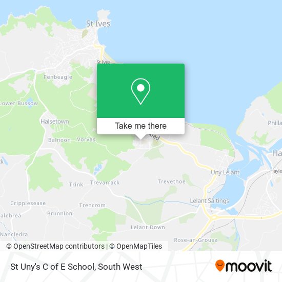 St Uny's C of E School map