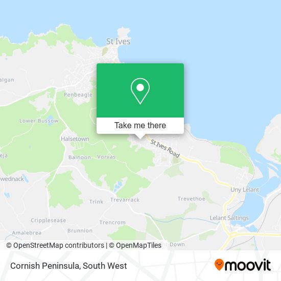 Cornish Peninsula map