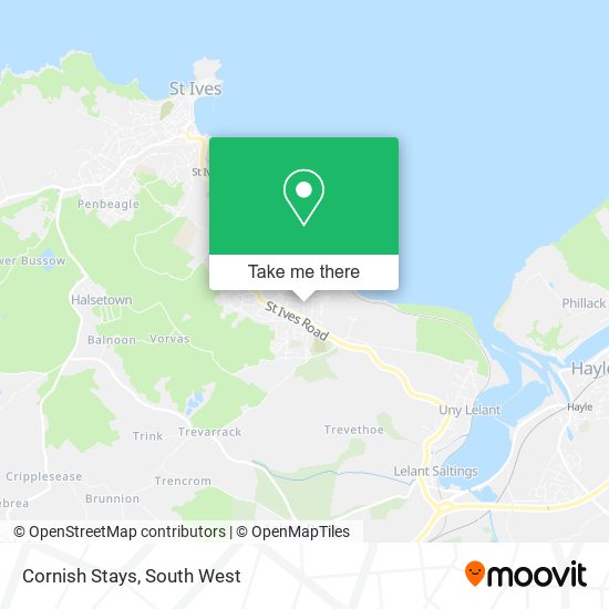Cornish Stays map
