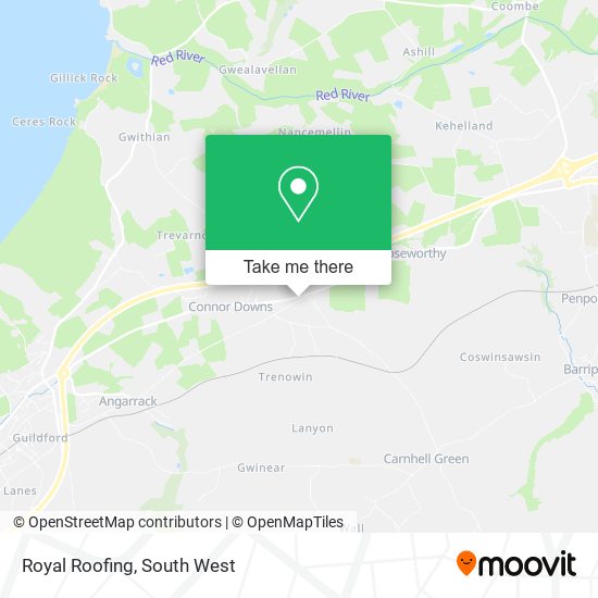 Royal Roofing map