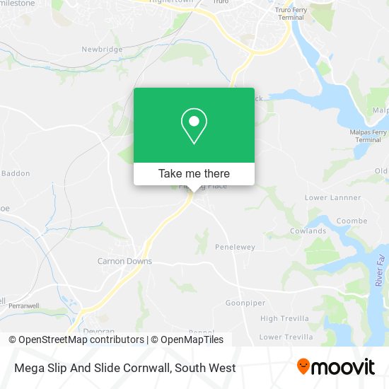 Mega Slip And Slide Cornwall map