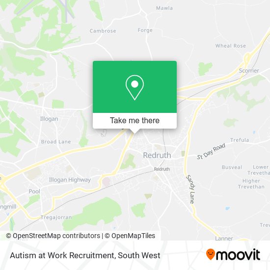 Autism at Work Recruitment map