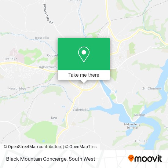 Black Mountain Concierge map