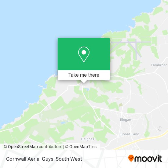 Cornwall Aerial Guys map