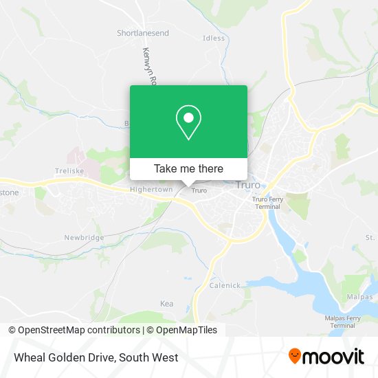 Wheal Golden Drive map