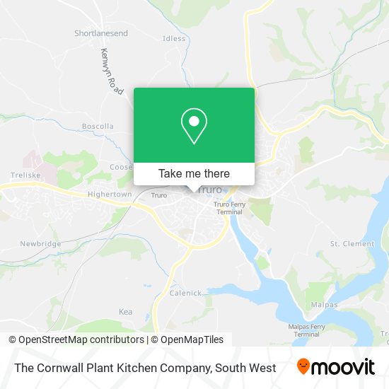 The Cornwall Plant Kitchen Company map