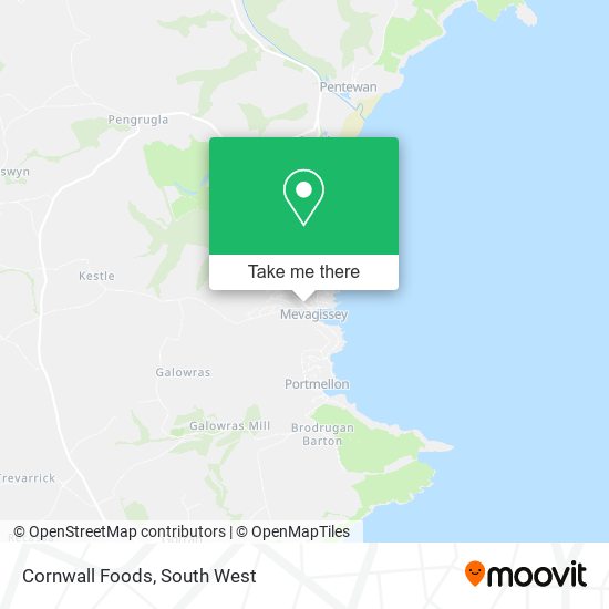 Cornwall Foods map