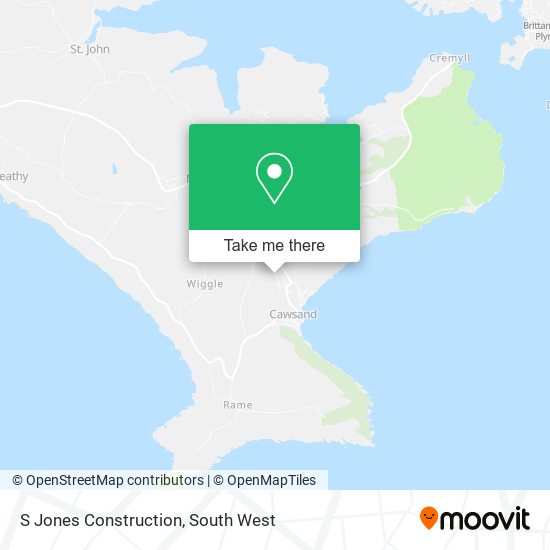 S Jones Construction map