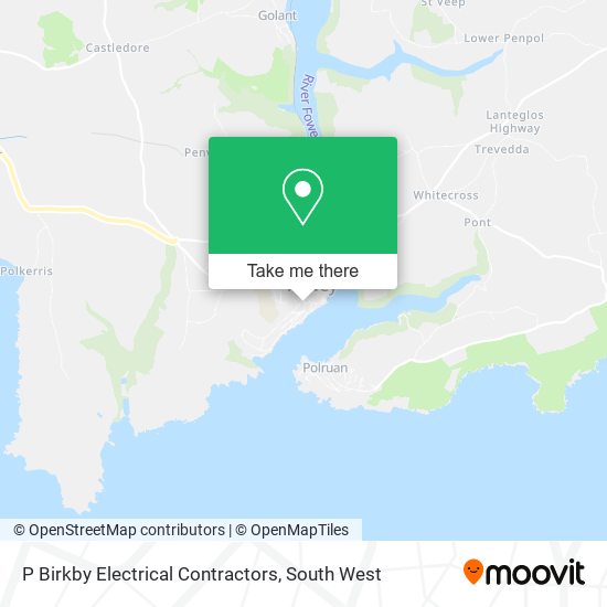 P Birkby Electrical Contractors map