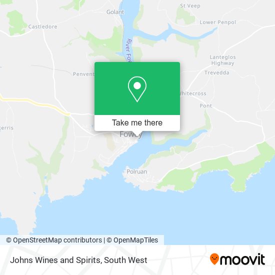 Johns Wines and Spirits map