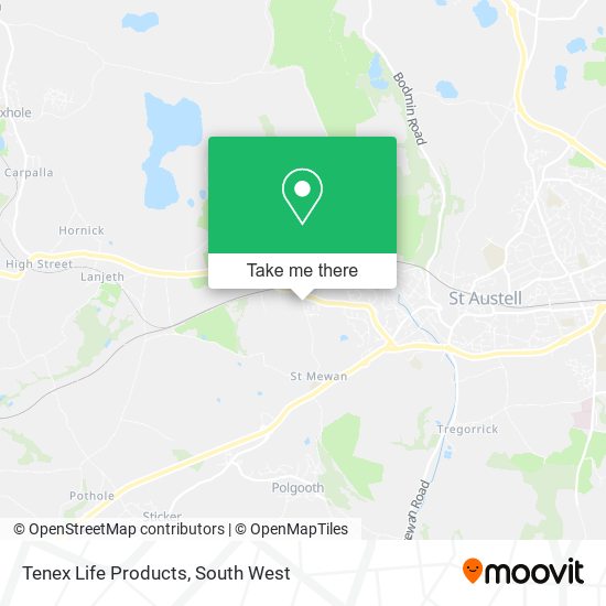 Tenex Life Products map