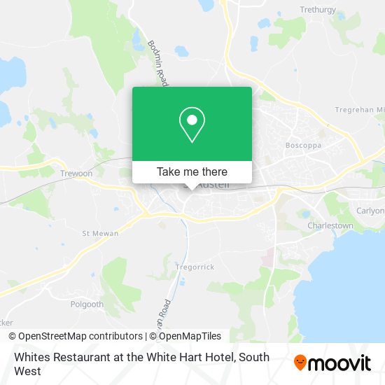 Whites Restaurant at the White Hart Hotel map