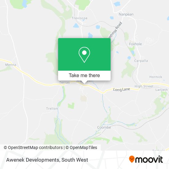 Awenek Developments map
